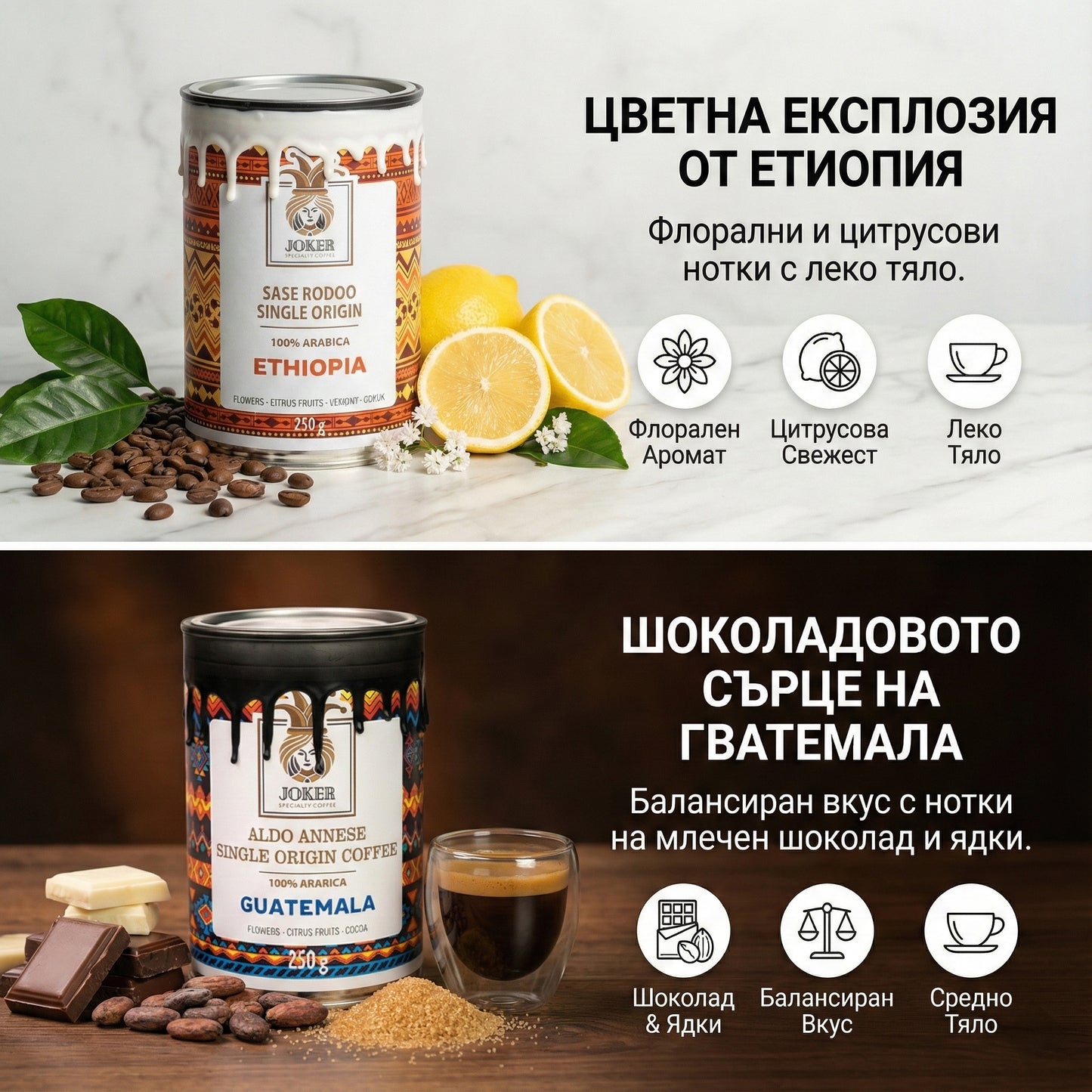 Селекция Ethiopia Sase Rodoo + Guatemala Aldo Annese (500гр.)